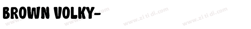 brown volky字体转换